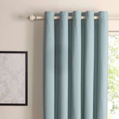 Zen Duck Egg Plain Eyelet Curtains