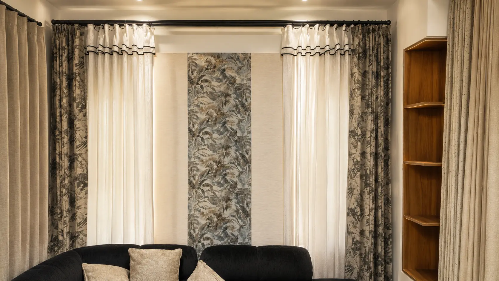 Layered sheer and blackout curtain inspiration