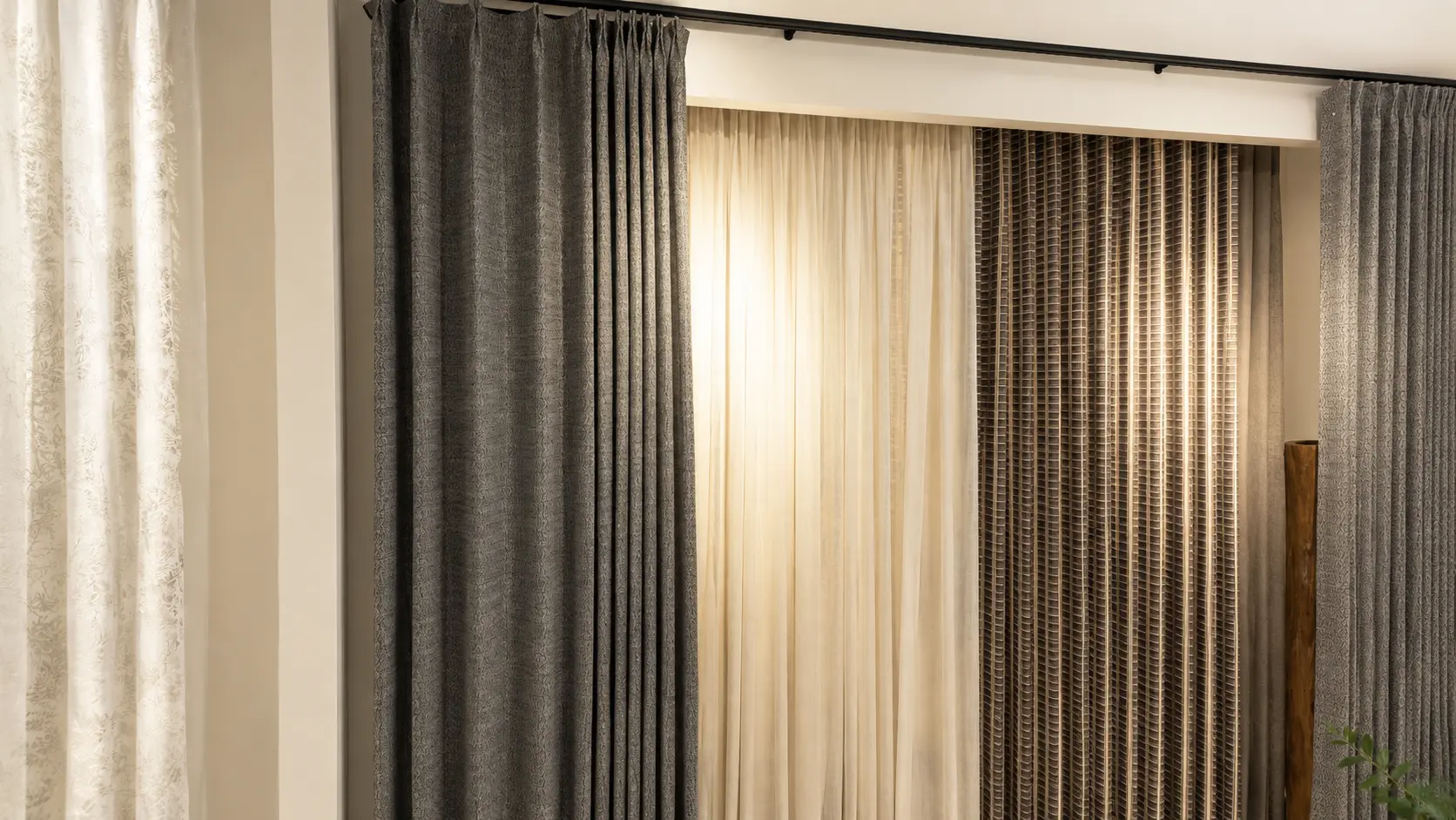 Curtain light control visual
